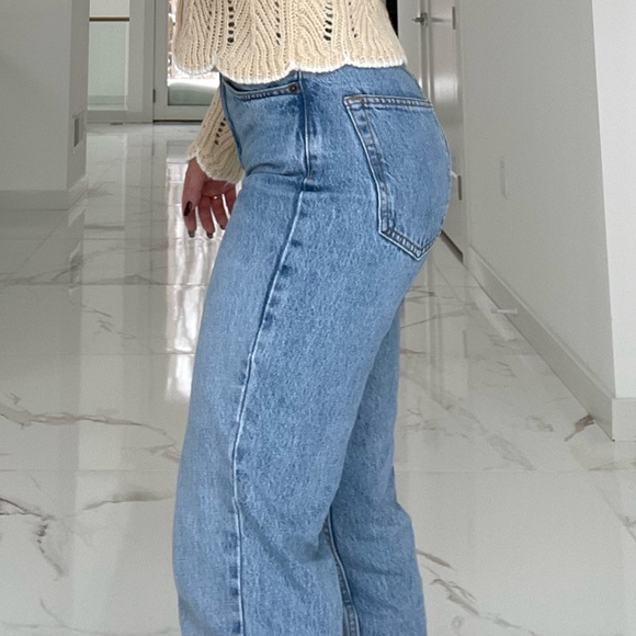 ASOS DESIGN Petite high rise slouchy mom jeans - Picture 5 of 5